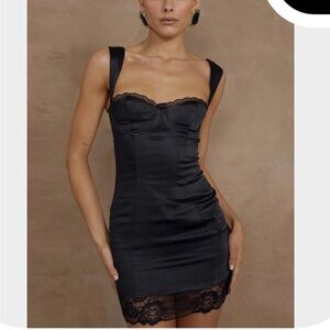 RUNAWAY THE LABEL CLAUDELLE MINI DRESS - BLACK